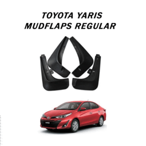Toyota Yaris Mudflaps installed on a Yaris, providing robust protection against mud, water, and debris.
