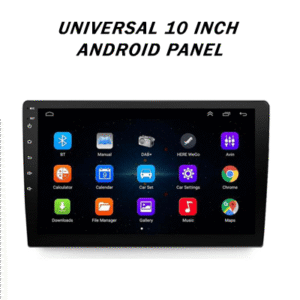 Universal 10 Inch Android Panel 1:16 installed in a car, featuring a high-resolution touchscreen and full Android integration for smart infotainment.