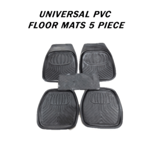 Universal PVC Floor Mats 5 Piece installed in a car, offering full, waterproof protection and a modern design for the interior.